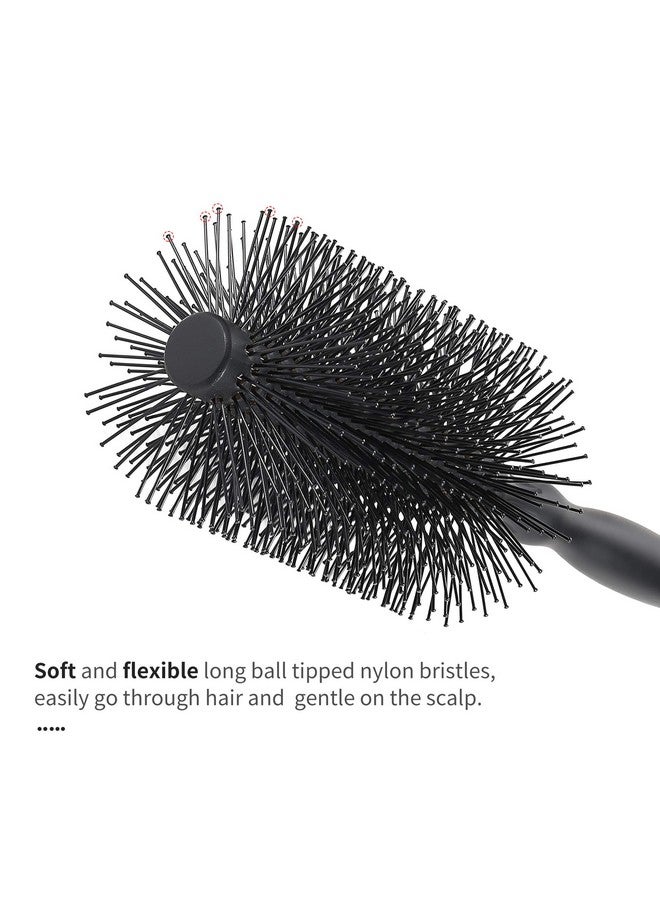 برفهير فرشاة شعر دائرية كبيرة من بيرفيهير للنساء لتجفيف الشعر، شعيرات نايلون ناعمة، قطر 2.5 بوصة، فرشاة دائرية كبيرة لتجفيف الشعر وتصفيفه وتجعيده وتنعيمه، للشعر المتوسط إلى الطويل المموج والمجعد والكثيف. - Image 3
