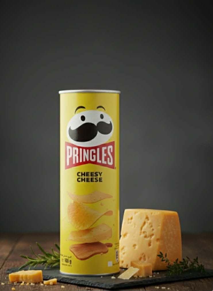 Pringles Cheesy Cheese Flavored Chips 165 grams Can - Image 2