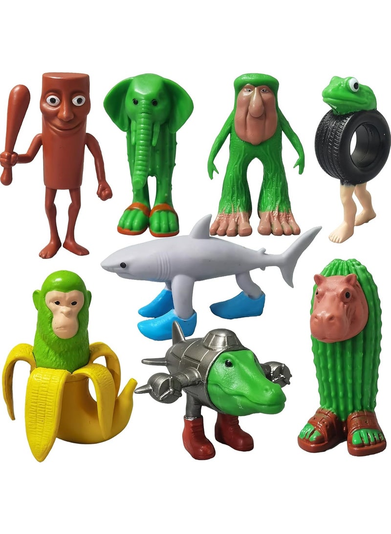 8 قطع مجسم برينروت إيطالي أكشن، مجسمات ترالاليرو ترالالالا مع تراليرو ترالالالالا، تونغ تونغ تونغ ساهور، BRR BRR باتابيم، برينروت ميمي قرش القرش القابل للتحصيل، مجسم دمية حيوانات قابلة للتحصيل هدايا للمعجبين - Image 1
