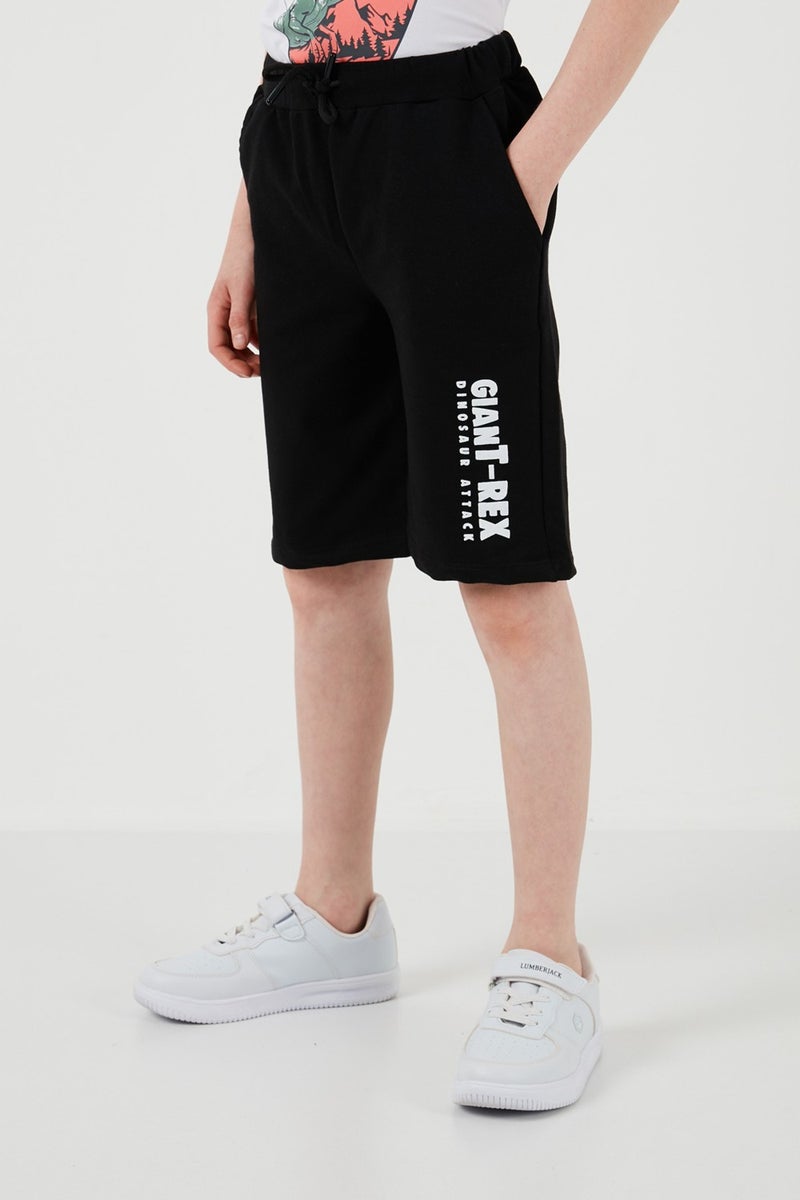Lela Cotton Regular Fit Crew Neck Top and Bottom Set with Shorts Boy's Suit 6212018 - Image 5