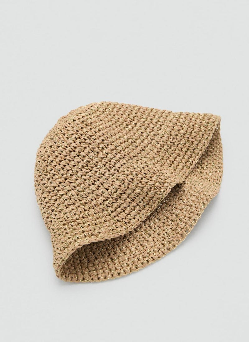 MANGO Straw Bucket Hat  - Image 2