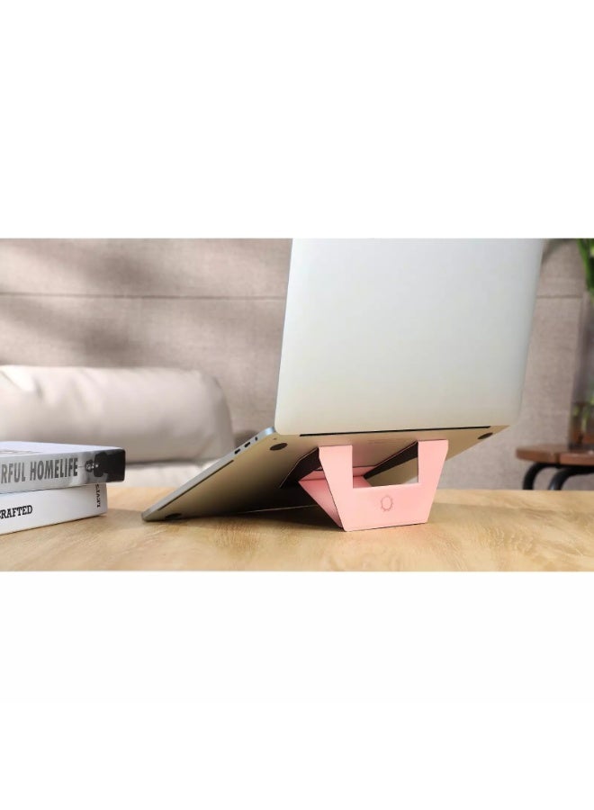 Leather Foldable laptop, Tablet Stand with Magnatic Support Tablet Up to 13 Inch And Support Laptop up to 15 Inch - Image 2