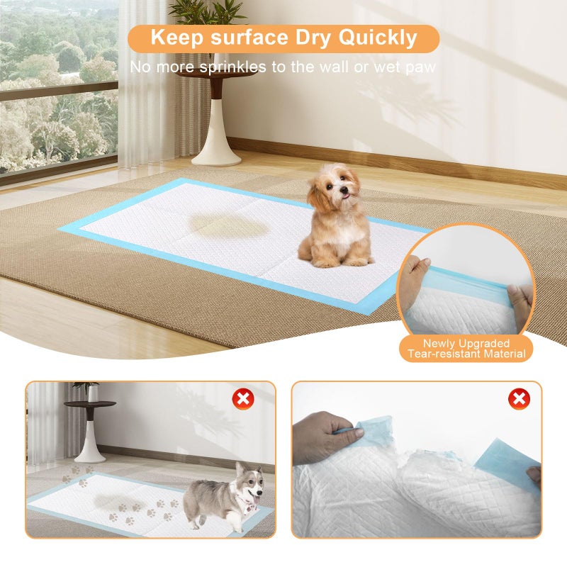 SUPRONLOVE Pee Pads for Dogs & Cats 31"x55" , Puppy Pads Extra Large, Disposable Thicken Pet Training Pads for Doggie Rabbits, Incontinence Underpads Ultra Absorbent & Quick-Dry, Leakproof Potty Pad 40 Count - Image 5