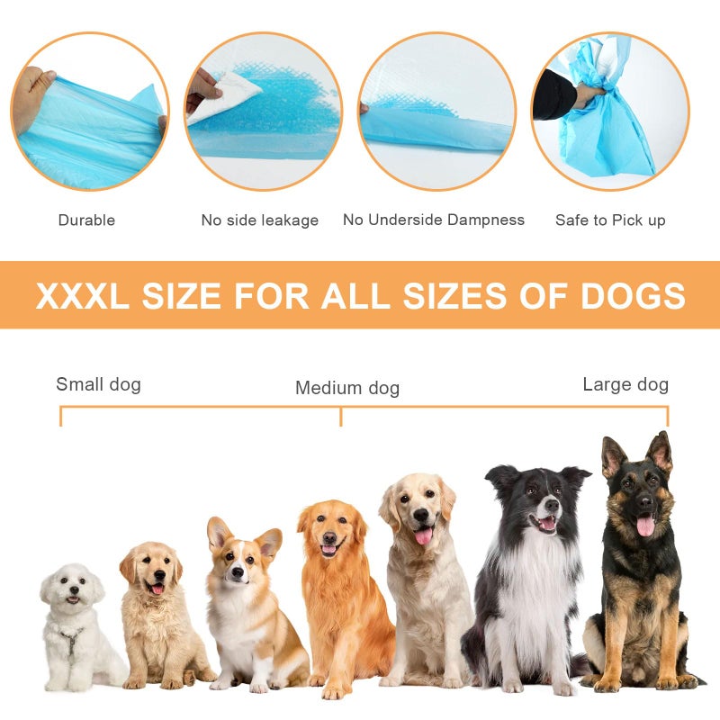 SUPRONLOVE Pee Pads for Dogs & Cats 31"x55" , Puppy Pads Extra Large, Disposable Thicken Pet Training Pads for Doggie Rabbits, Incontinence Underpads Ultra Absorbent & Quick-Dry, Leakproof Potty Pad 40 Count - Image 2