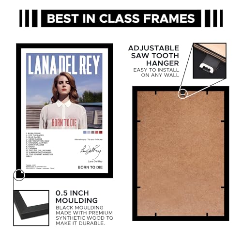 CodersParadise Lana Del Rey Wood-Born To Diie Wall Rectangular Poster Frames|8X12 Inch(A4 Size)|Hanging Wall Artwork Frames For Home Bedroom,Living Room And Walls Aesthetics|Framed Artworks,White - Image 5