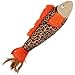SmartyKat Instincts HappyNip Fin Frenzy Fish Kicker Crinkle Plush Cat Toy Contains Catnip Silvervine OrangeBeige One Size - Image 3