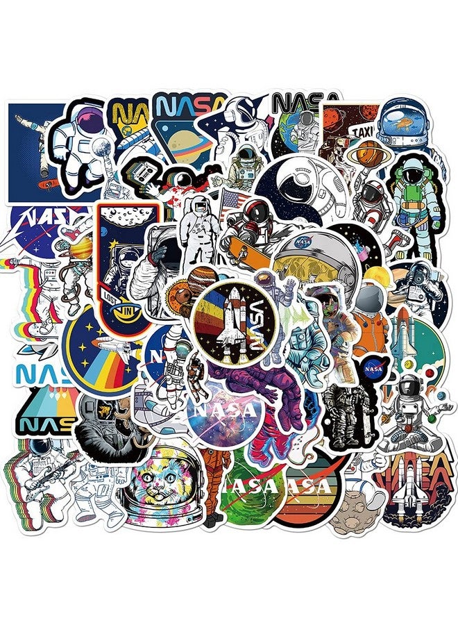 iDream NASA Space Astronaut Rocket Stickers - (Set of 50) Waterproof Vinyl DIY Decals for Laptops, Bottles, Notebooks and More. Perfect Space-Themed Accessories for Kids and Adults - Image 1