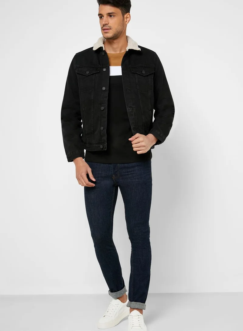 NEW LOOK Sherpa Denim Jacket