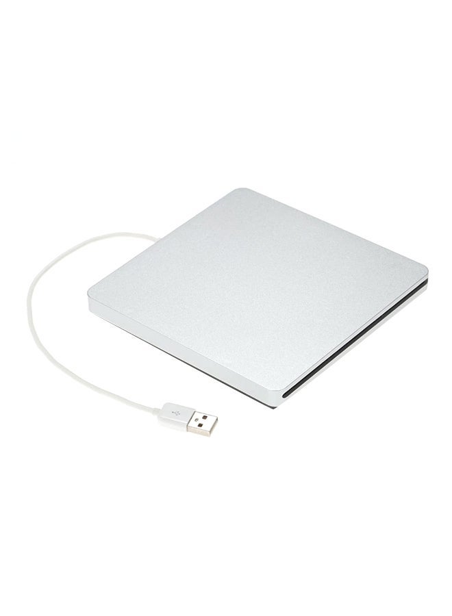 NIBEMINENT External CD DVD USB ROM Writer Silver  - Image 1