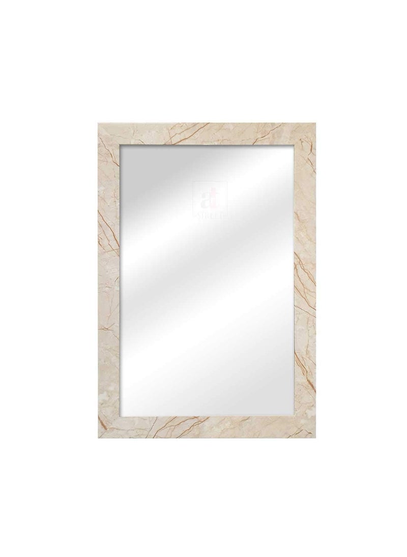 Art Street Art Street Marble Finish Wall Decorative Mirror for Home and Bathroom - 12X18 Inchs, Color -Beige  - Image 4