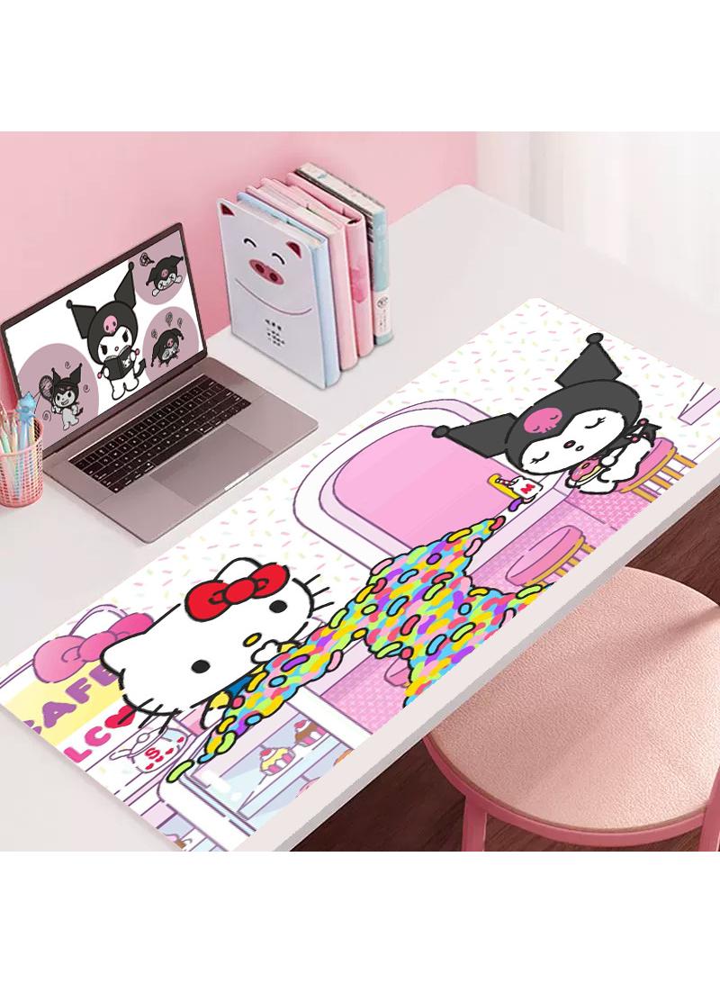 Y&D Kuromi Girls Gift Gaming Mouse Pad Extended Large Mat Desk Pad Stitched Edges Mousepad Long Mouse Pad And Non-Slip Rubber Base Mice Pad 900X400X4mm - Image 1