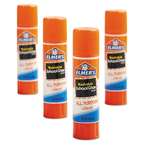 Elmer's All Purpose School Glue Sticks, Clear, Washable, 4 Pack, 0.24-ounce sticks - Image 2