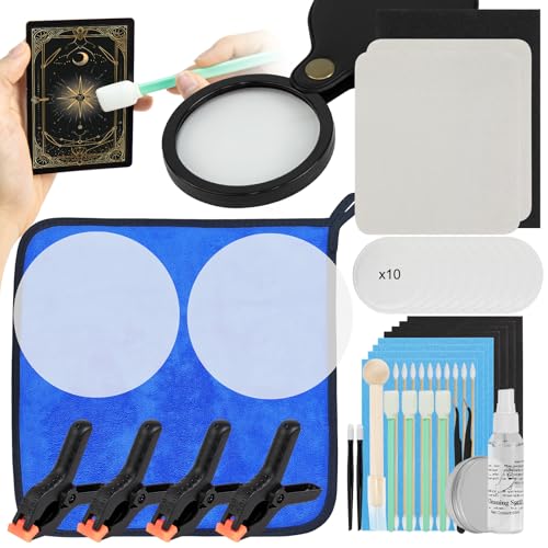 FETUSI Card Care Clean Kit,17-in-1 Card Cleaning and Polishing Restoration Kit, Trading Card Cleaning Kit with Fixing Jig and EVA Shaping Foam, Suitable for PSA Rated Card Care - Image 2