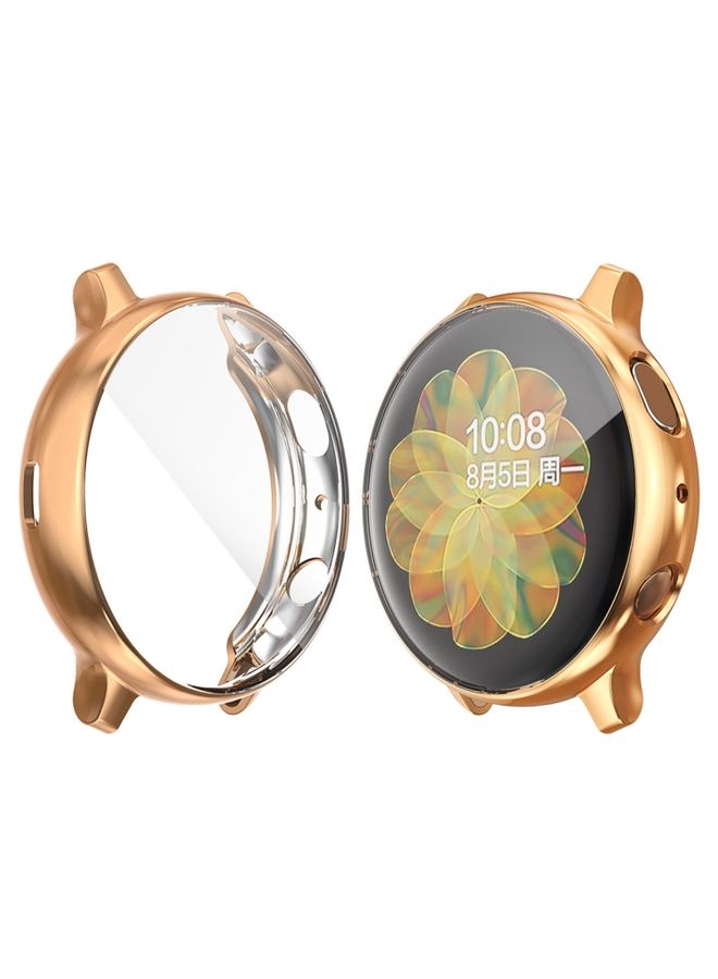 Replacement Strap For Samsung Galaxy Watch Active 2 40mm ENKAY Hat-prince Full Coverage Electroplate TPU Case Rose Gold