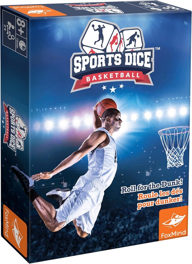 FoxMind Games: Sports Dice Basketball, a Fast-paced dice Game for Kids and Adults. Race to Score Points and Win The Game. Easy to Learn, exciting to Play. 2–4 Players Ages 8+ - Image 1