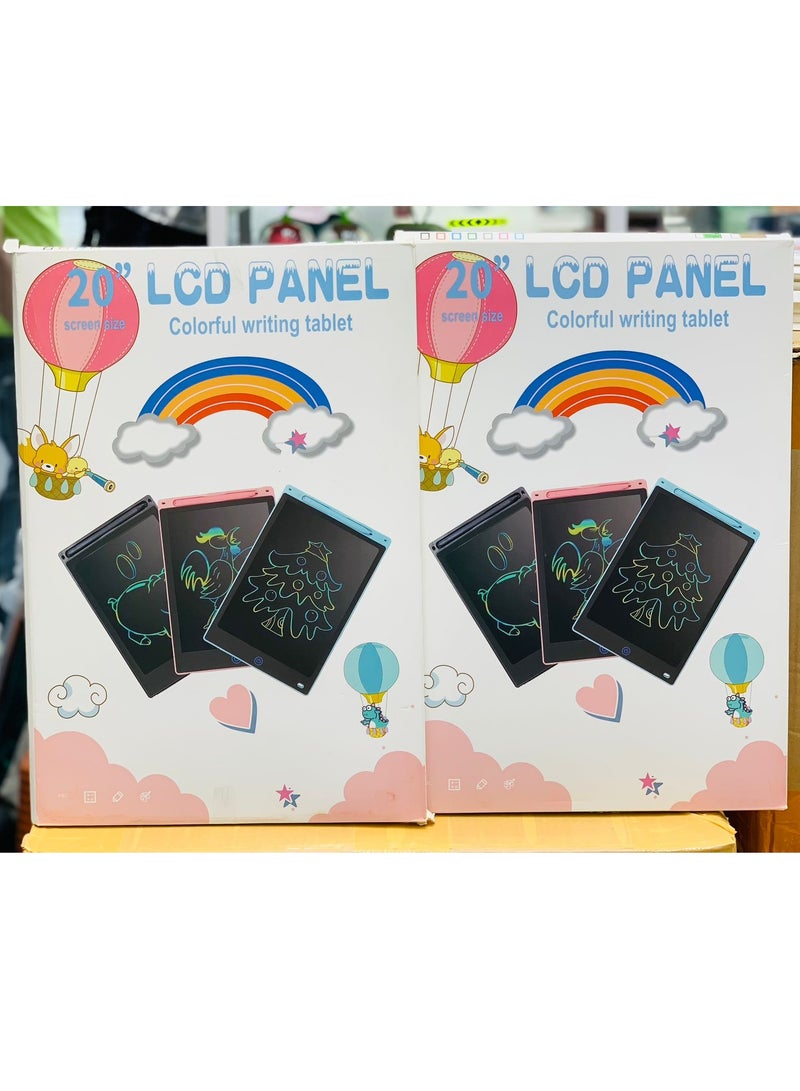 تابلت للكتابة ملون بشاشة LCD مقاس 20 بوصة