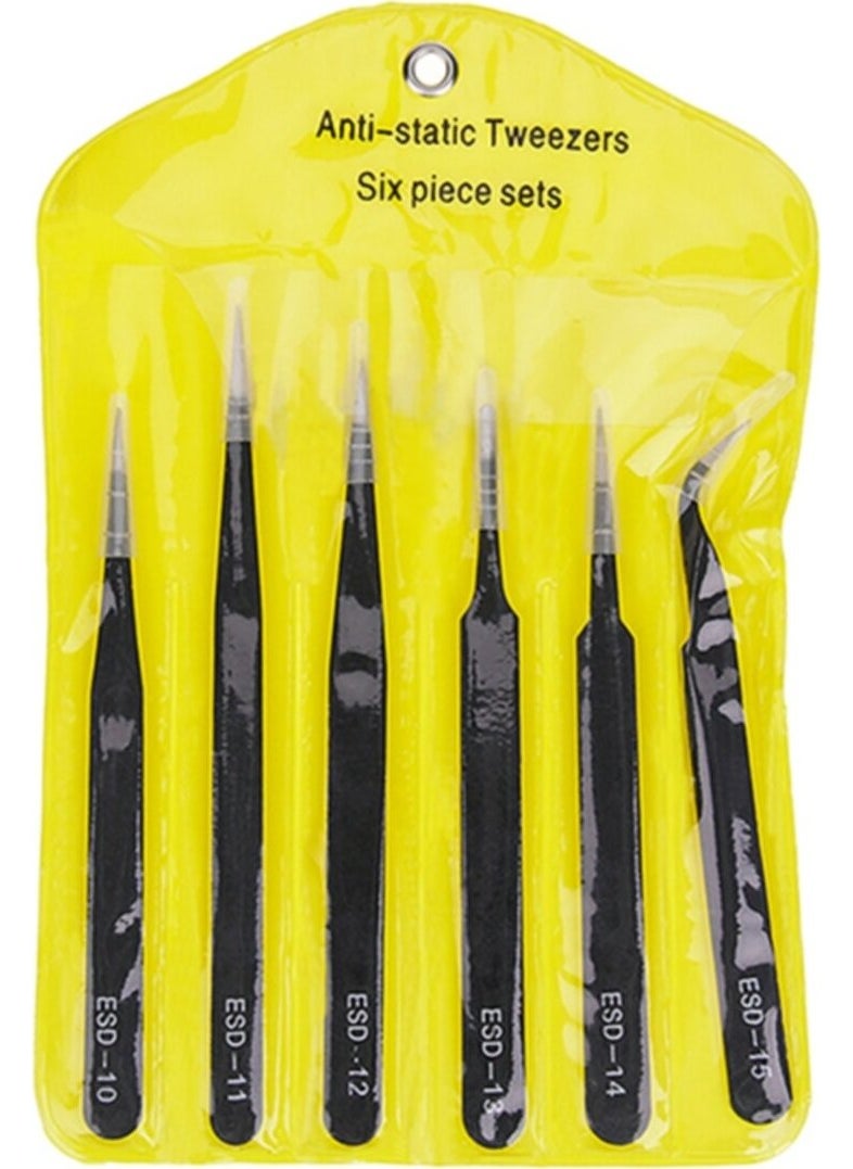 SONEX - 6 Piece Antistatic Precision Electronic Tweezers Set  - Image 3
