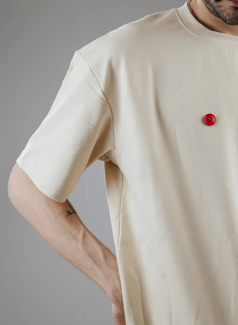 سناج فيس Snugface The Button Oversized Tshirts, Beige, SF15-6BEI, Size-L