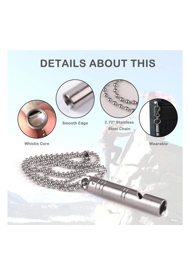 Zikra Whistle Emergency, Titanium Whistle Necklace Keychain Loud up to 120db, Emergency Survival Whistles for Kids Women Men, Made of Titanium Alloy, Lightweight, Safety Whistles for Camping Hiking - Image 5
