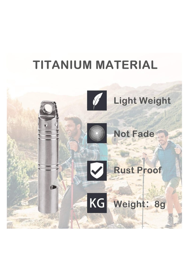Zikra Whistle Emergency, Titanium Whistle Necklace Keychain Loud up to 120db, Emergency Survival Whistles for Kids Women Men, Made of Titanium Alloy, Lightweight, Safety Whistles for Camping Hiking - Image 3
