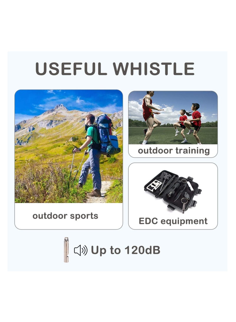 Zikra Whistle Emergency, Titanium Whistle Necklace Keychain Loud up to 120db, Emergency Survival Whistles for Kids Women Men, Made of Titanium Alloy, Lightweight, Safety Whistles for Camping Hiking - Image 4