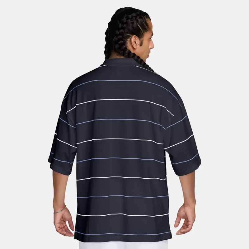 Nike Blue Men's Sportswear Club Striped Polo Shirt for Men | Best Price UAE