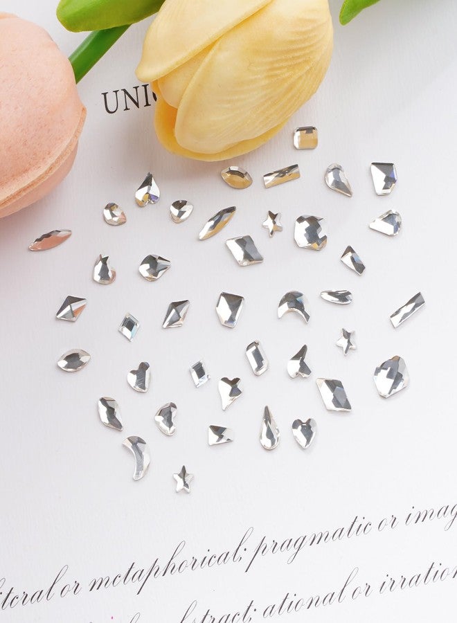 Canvalite 2900Pcs Clear Rhinestones for Nails, 18 Styles Multi Shape Nail Charms and Gems Shiny Glass Crystal Flatback Nail Rhinestones Set for Nail Art with Rhinestone Picker and Tweezers - Image 4