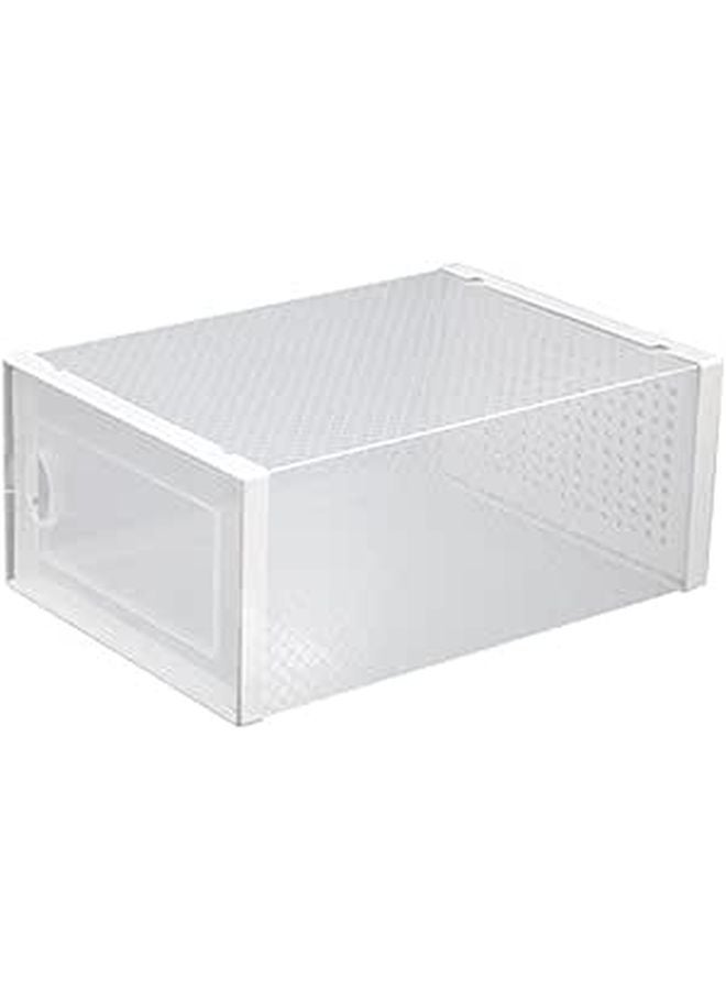 Stackable Transparent Shoe Storage Box Container Organizer for Home and Office - Image 1