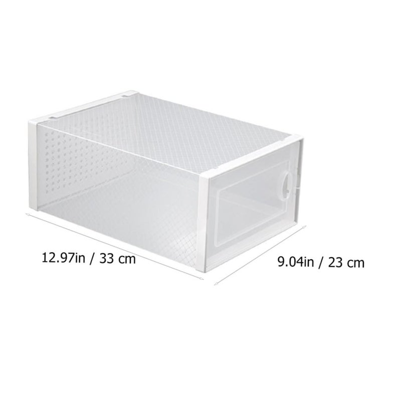 Stackable Transparent Shoe Storage Box Container Organizer for Home and Office - Image 3