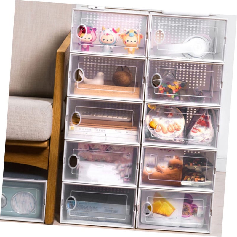 Stackable Transparent Shoe Storage Box Container Organizer for Home and Office - Image 4
