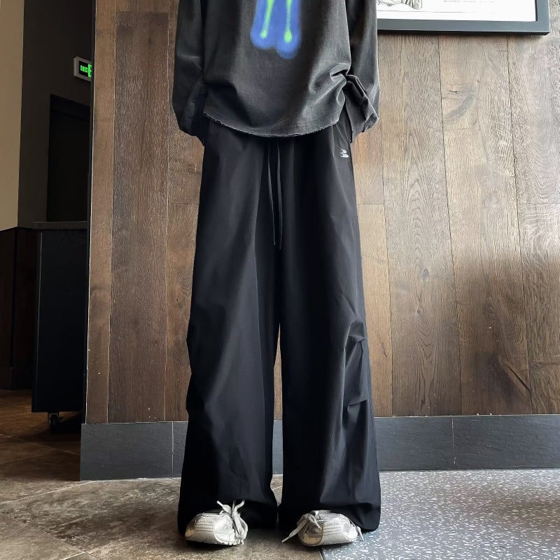 Summer Trendy Brand Loose Straight Casual Pants Sports Work Pants Men's and Women's Thin American Quick-drying Paratrooper Wide-leg Pants - Image 4