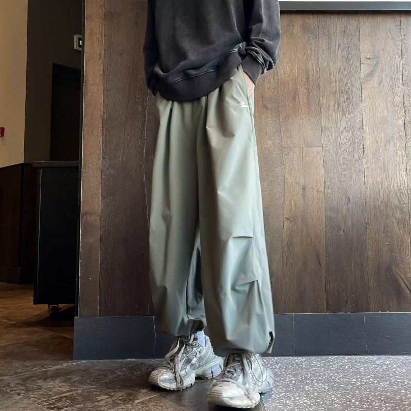 Summer Trendy Brand Loose Straight Casual Pants Sports Work Pants Men's and Women's Thin American Quick-drying Paratrooper Wide-leg Pants - Image 3
