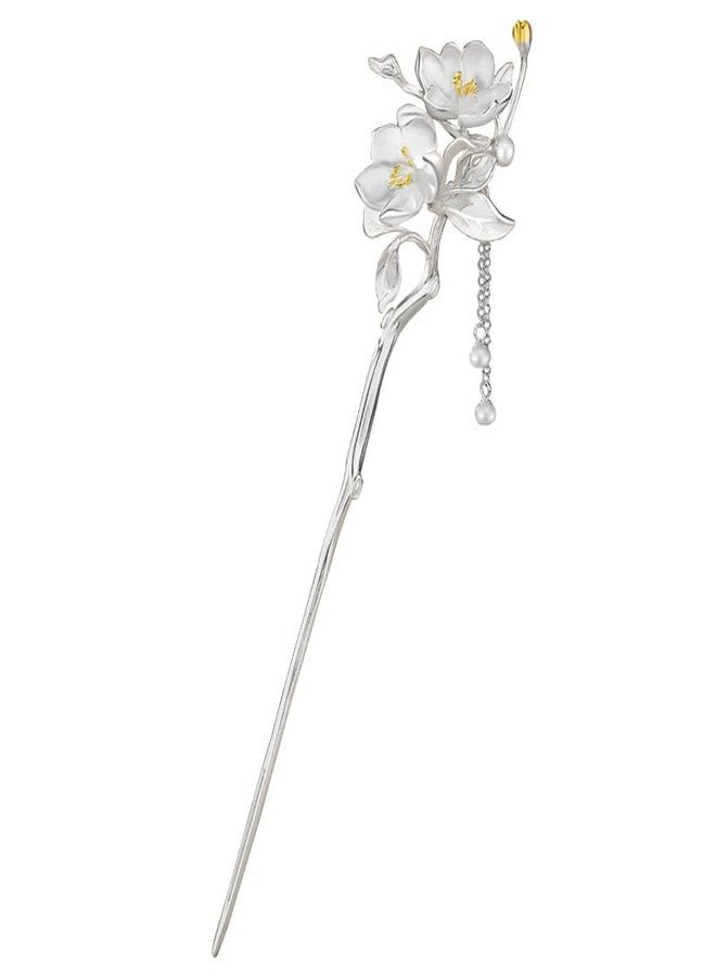 vinsiora Silver Flower Hairpins for Women, Wedding Hairpins, Bridesmaids Hairpins - Image 1