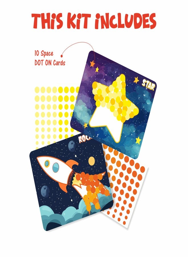 Brainloop Dot On Sticker Activity - Space World, Mess-Free Fun for Kids, 12 Sticker Sheets, Craft Kits, DIY Activity, Travel Toys, Gifts for Boys & Girls Ages 3, 4, 5, 6, 7 - Image 3