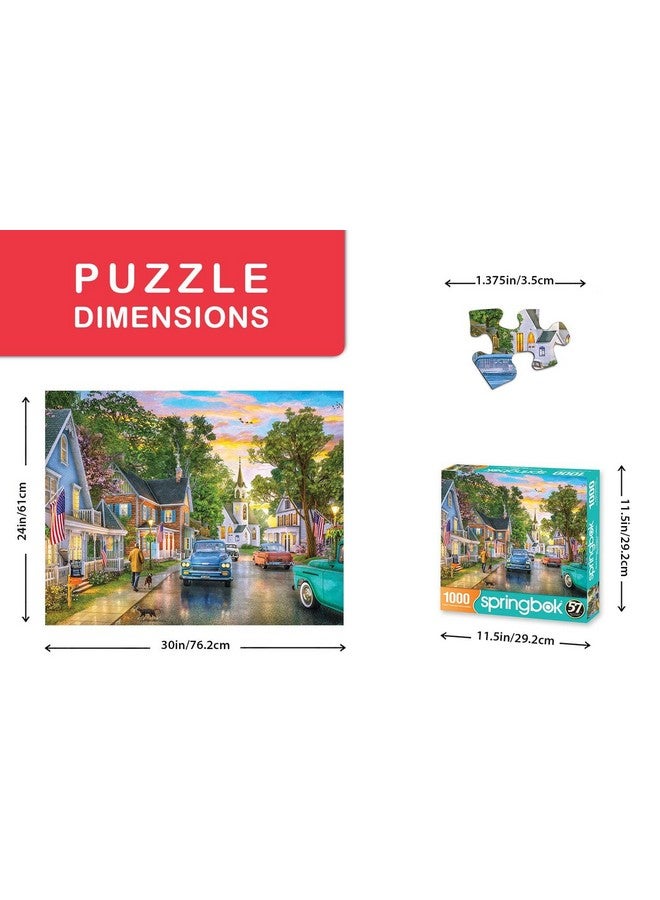 Springbok 1000 Piece Jigsaw Puzzle Blissful Borough - Made in USA - Image 2