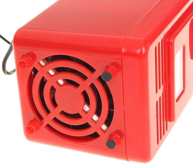 ThreeH New Mini Red USB Fridge Cooler Beverage Drink Cans Cooler/Warmer Refrigerator for Laptop PC Computer Red H-UF05Red - Image 2