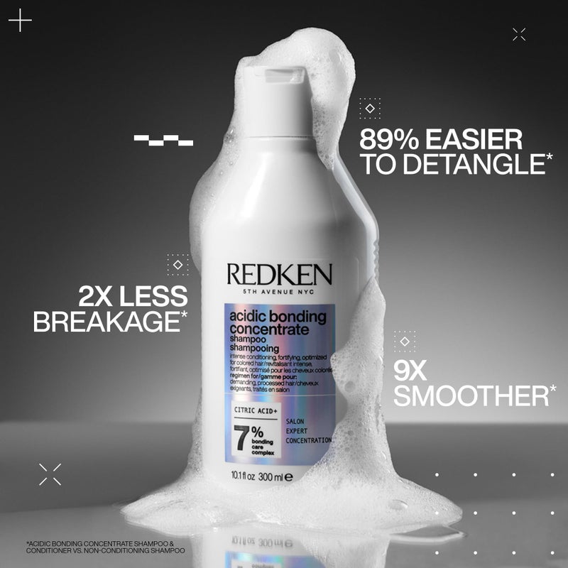 Redken Bonding Shampoo & Conditioner Set for Damaged Hair Repair | Acidic Bonding Concentrate | Sulfate-Free | Repairs Bleached or Color-Treated Hair | For All Hair Types | 10.1 Fl Oz - Image 2