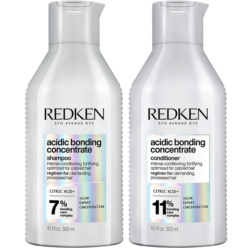 Redken Bonding Shampoo & Conditioner Set for Damaged Hair Repair | Acidic Bonding Concentrate | Sulfate-Free | Repairs Bleached or Color-Treated Hair | For All Hair Types | 10.1 Fl Oz - Image 1