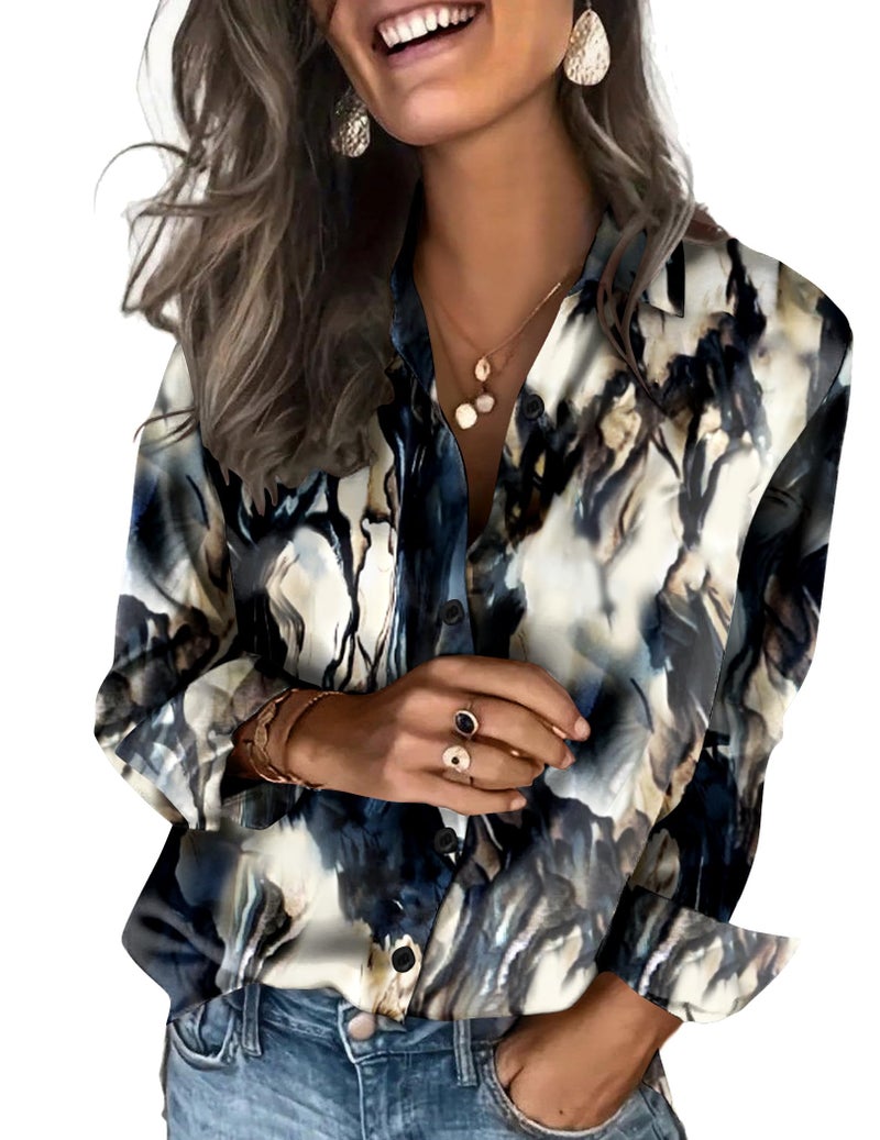 Zeagoo Satin Blouses for Women Silk Button Down Shirts Long Sleeve Business Casual Tops - Image 1