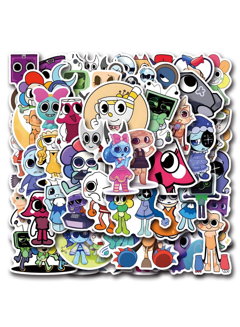 50-Piece Dandys World Cute Vinyl Waterproof Sticker