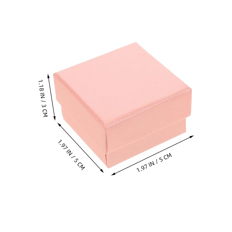 32 Pcs Multi Functional Travel Jewelry Case With Lid Velvet Pink Portable Mini Organizer For Necklace Earrings Rings Storage 5x5x3cm - Image 3