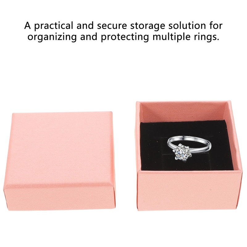 32 Pcs Multi Functional Travel Jewelry Case With Lid Velvet Pink Portable Mini Organizer For Necklace Earrings Rings Storage 5x5x3cm - Image 4