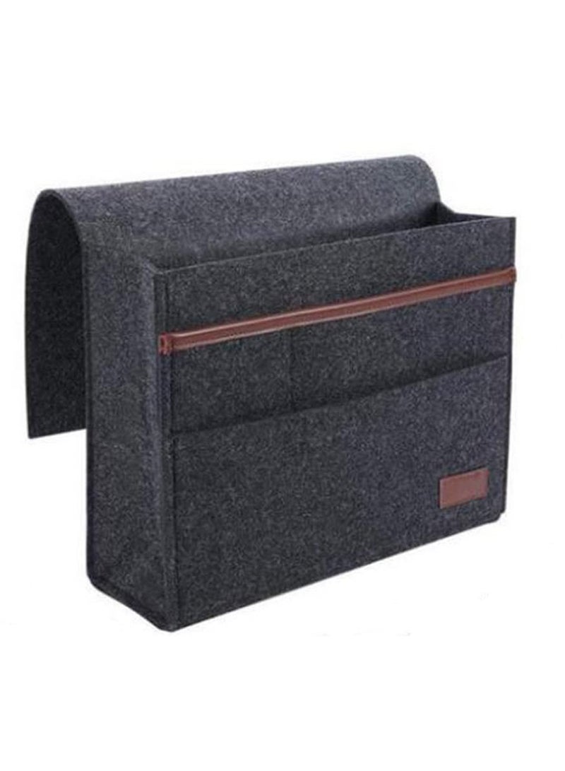 Multi-Purpose Felt Bedside Caddy, Perfect Organizer for Books, Tablets, Remotes and Phones, Fits Any Bed Rail, Sofa, or Bunk Bed - Image 1