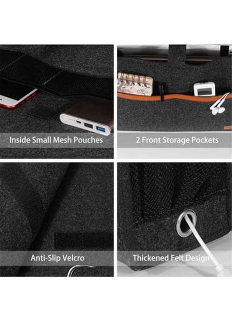 Multi-Purpose Felt Bedside Caddy, Perfect Organizer for Books, Tablets, Remotes and Phones, Fits Any Bed Rail, Sofa, or Bunk Bed - Image 5