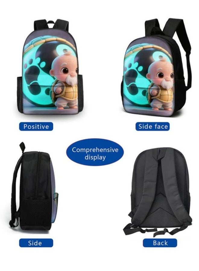 Bright Li Fire Unlock the new fashion of childish fun! Three-piece set of bags, cartoon elements for children and teenagers (students, children, friends' outings, mountain climbing, schooling, etc. can be used) - 109 - Image 3