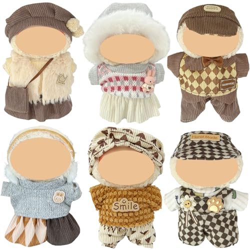 Ezcora Clothes for Doll 6 Pack Doll Outfits for 17cm Doll Perfect for Play and Display Accessories for Dolls Collectors No Dolls Set 5 - Image 1