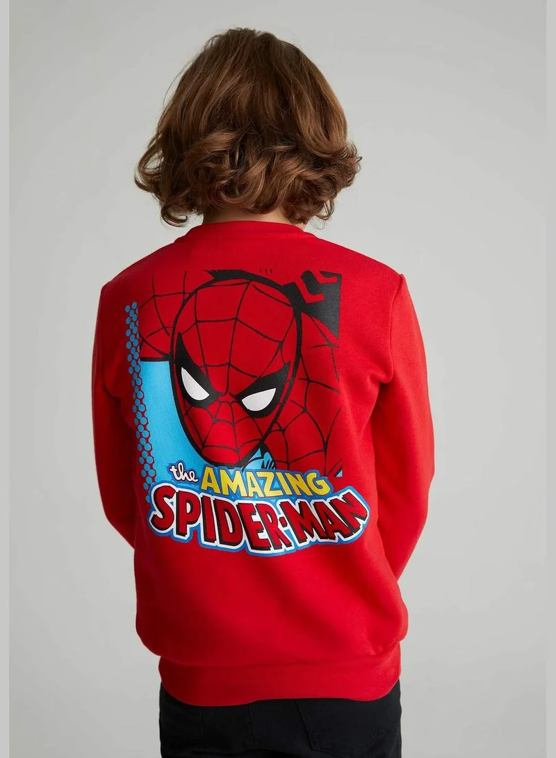 DeFacto Boy Spiderman Licenced Regular Fit Crew Neck Long Sleeve Knitted Sweatshirt