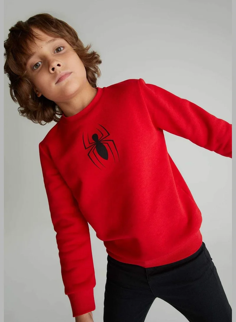 DeFacto Boy Spiderman Licenced Regular Fit Crew Neck Long Sleeve Knitted Sweatshirt
