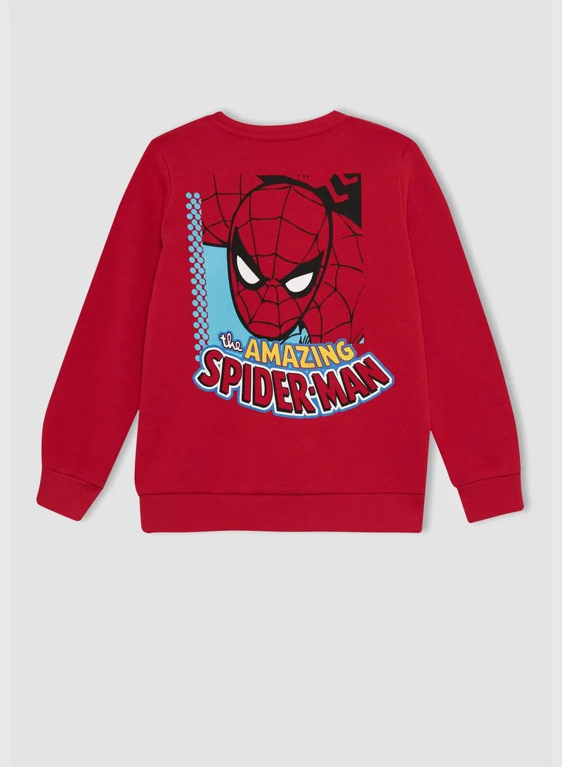 DeFacto Boy Spiderman Licenced Regular Fit Crew Neck Long Sleeve Knitted Sweatshirt