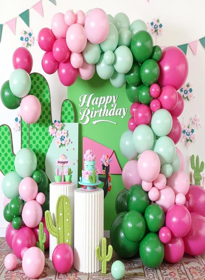 GAKA Pink and Green Balloons 12 inch Latex Balloons for Theme Party Birthday Wedding Decorations(Pack of 50) - Image 3
